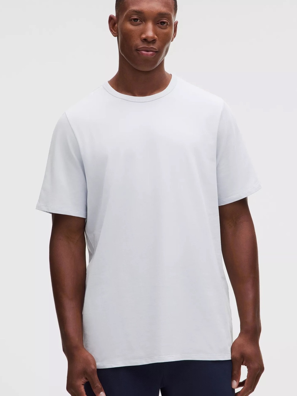 Men’s Lululemon Organic Cotton-Blend Classic-Fit T-Shirt Light Gray Size L/XL